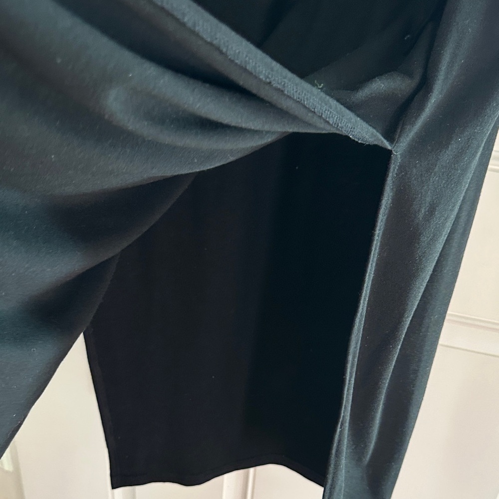Women's Black Maxi Dress with Side Twist Detail - Picture 4 of 5